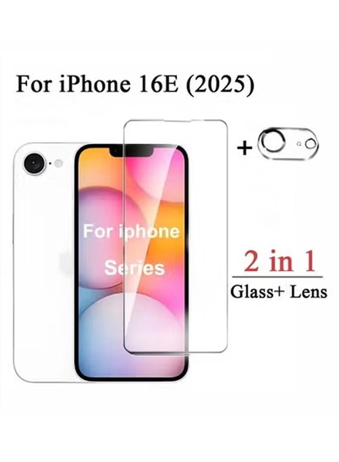 إكس ليفيل 2 في 1 iPhone 16E (2025) شاشة حماية الكاميرا عالية الشفافية تغطية كاملة فيلم حماية السلامة - Image 1