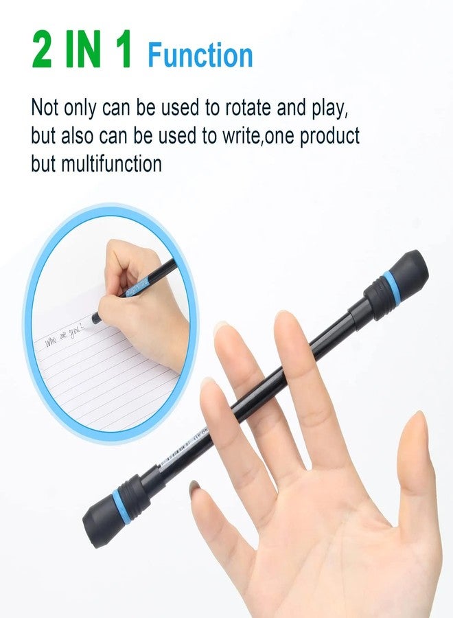 Shuttle Art 2 Pcs Spinning Rotatable Finger Ball Point Pens - Non-Slip Coated Rotating Gel Pen Mod for Gaming Student | Magic Floating & Rolling Light Anti Dropping Pen for Gamers - Image 2