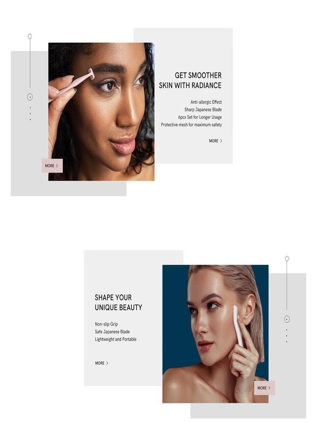 Cut it Eyebrow Razors w/Dermaplane Razors Set - Japanese Quality Blades - Small Face Razors for Peach Fuzz and Fine Hair, Disposable Razors for Men Multipurpose Exfoliating Dermaplaning Tools for Men - Image 3