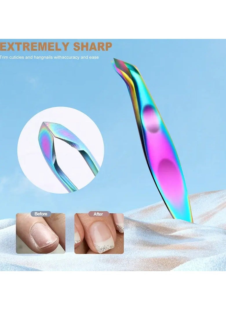 Goolsky Professional Nail Tool For Removing Dead Skin And Cuticles, Made Of Stainless Steel With A Sharp And Colorful Titanium Coating  - Image 1
