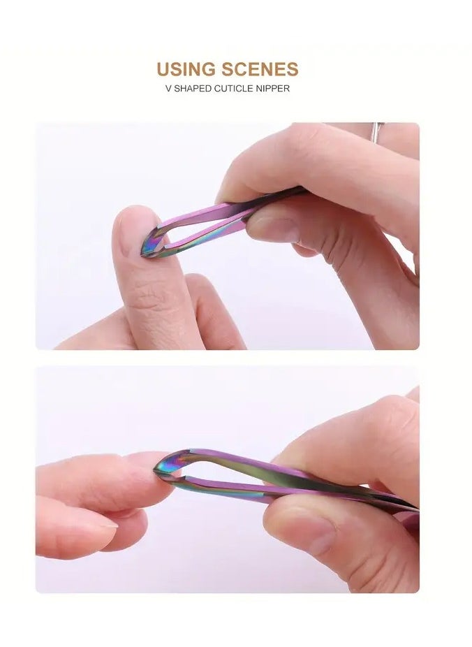 Goolsky Professional Nail Tool For Removing Dead Skin And Cuticles, Made Of Stainless Steel With A Sharp And Colorful Titanium Coating  - Image 3