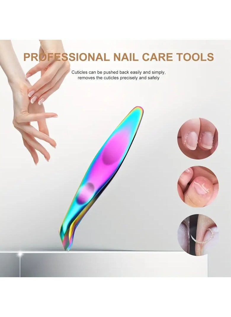 Goolsky Professional Nail Tool For Removing Dead Skin And Cuticles, Made Of Stainless Steel With A Sharp And Colorful Titanium Coating  - Image 5