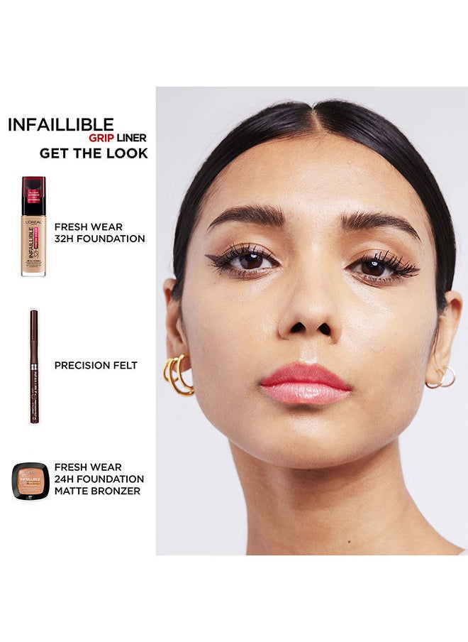 L'OREAL PARIS قلم تحديد العيون Infaillible Grip Precision مقاس 0.4 مم يدوم 24 ساعة  - Image 4