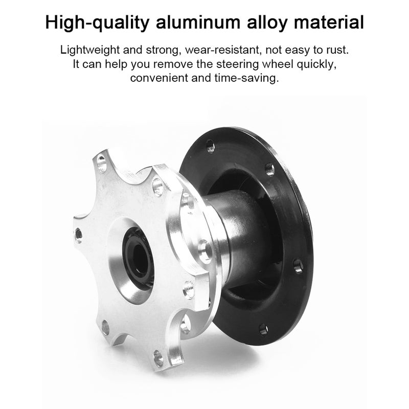 6-Bolt Universal Steering Wheel Quick Release Hub Adapter Aluminum Alloy Steering Wheel Removal Tool - Image 4