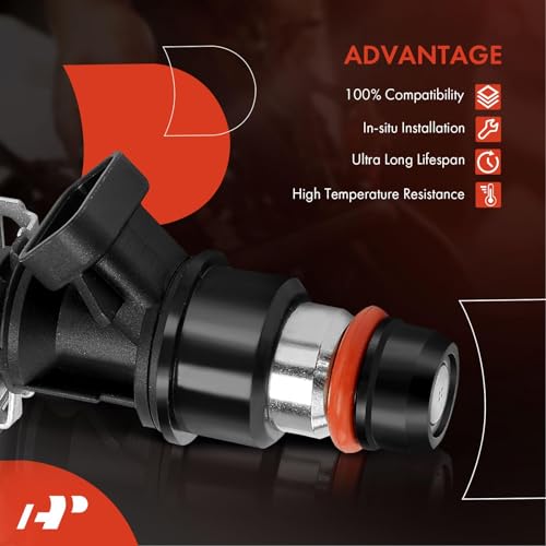 A-Premium 8Pcs Fuel Injectors Compatible with Chevy Silverado 1500 2500 3500, Tahoe, Suburban & GMC Sierra, Yukon, Savana, Envoy & Cadillac Escalade & Buick Rainier, 4.8L 5.3L 6.0L, Replace# MP10006 - Image 5