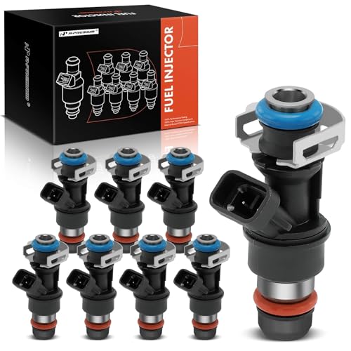 A-Premium 8Pcs Fuel Injectors Compatible with Chevy Silverado 1500 2500 3500, Tahoe, Suburban & GMC Sierra, Yukon, Savana, Envoy & Cadillac Escalade & Buick Rainier, 4.8L 5.3L 6.0L, Replace# MP10006 - Image 1