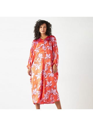 Floral Satin Dress - pzsku/Z953A9726BC40B14D6123Z/45/_/1728433730/5e11966b-1eb1-48ab-b239-eb11fda31078