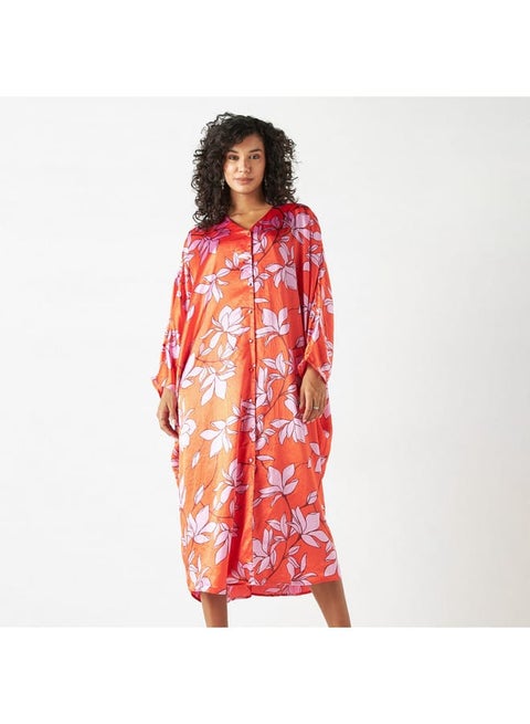 Floral Satin Dress