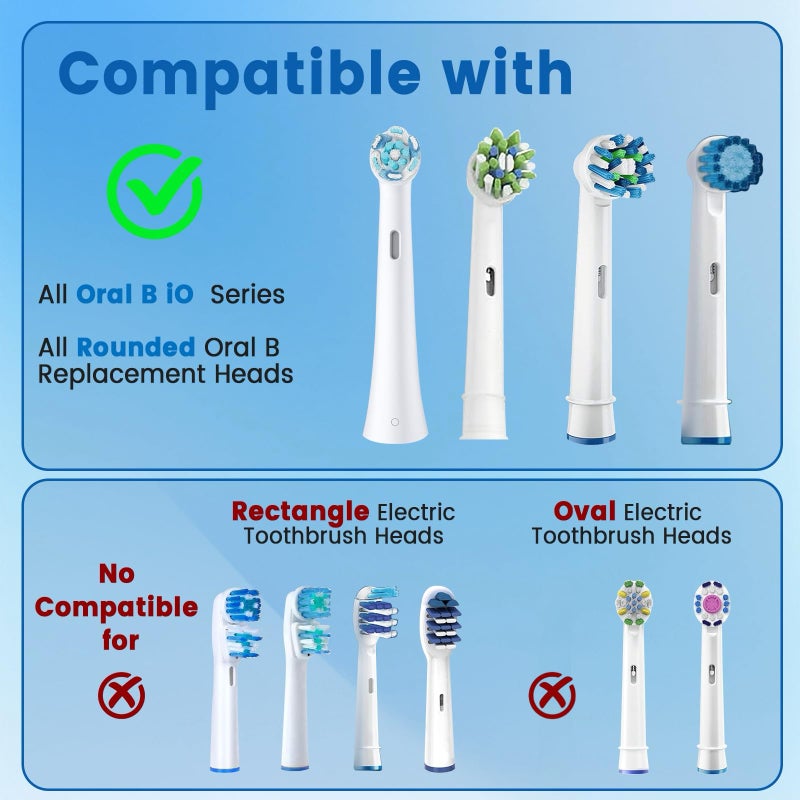 Frekare Toothbrush Covers Caps Compatible with Oral B, 10 Pack Toothbrush Head Travel Protector for Oral-B iO Series Electric Toothbrush (Blue, Clear, Pink, Puple, Green) - Image 3