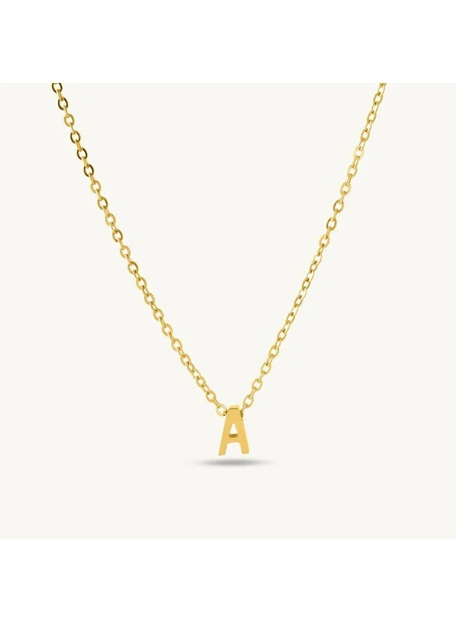 بالموناس PALMONAS 18k Gold Tone Plated Small Letter Necklace
 for Women