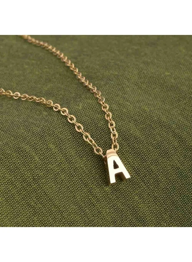 بالموناس PALMONAS 18k Gold Tone Plated Small Letter Necklace
 for Women