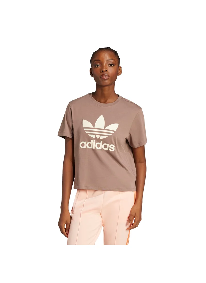 اديداس adidas TREFOIL TEE VT Brown Originals Women T-SHIRTS