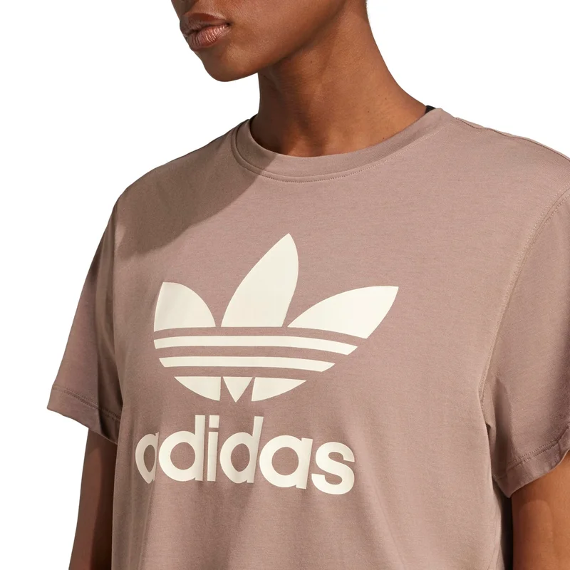 Adidas TREFOIL TEE VT Brown Originals Women T-SHIRTS