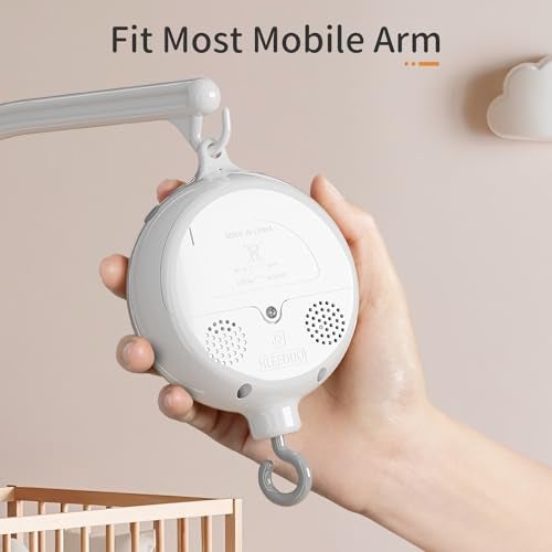 FEISIKE Baby Crib Mobile Arm with Music Box Spin Motor,23 Inch,Volume Control,3 Modes(Turn & Music,Turn Only, Music Only),Nursery Decor Hanger,Holder for DIY Clamp Mobile,35 Lullabies,30 Min Auto-Off - Image 4