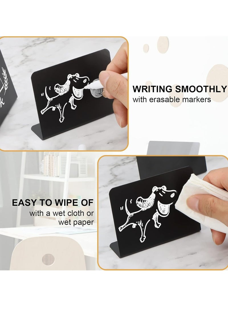 Oasisgalore 20 Pcs L-Shaped Mini Chalkboard Tabletop Chalkboard for Message Board Signs, Weddings and More  - Image 5