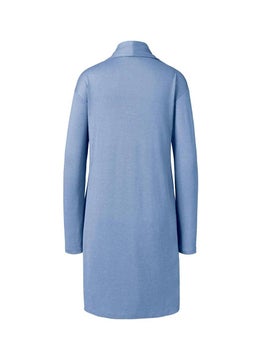 Tchibo Women Regular Fit Plain Long Sleeve Open Front Cardigan, Blue  - Image 3