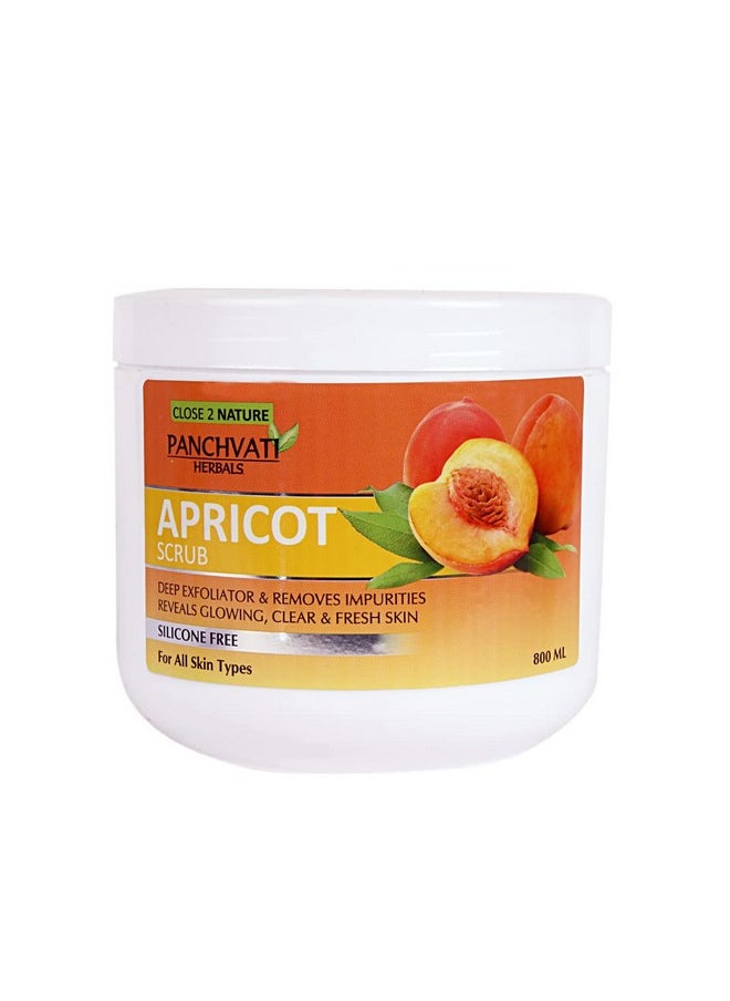 Panchvati Herbals Regular Apricot Scrub For Better Skin Tone & Removing Wrinkles- 800 Ml.  - Image 1