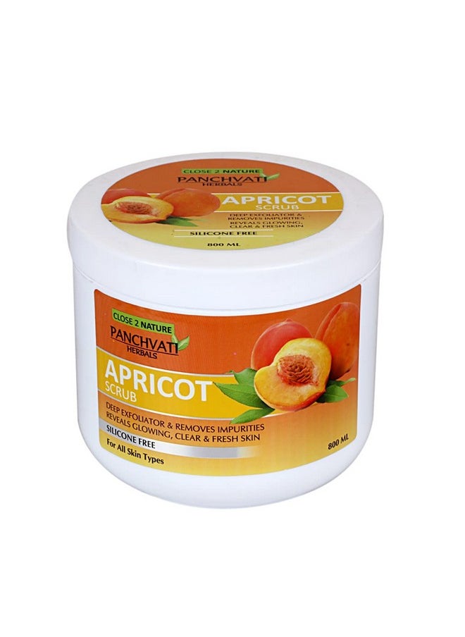 Panchvati Herbals Regular Apricot Scrub For Better Skin Tone & Removing Wrinkles- 800 Ml.  - Image 2