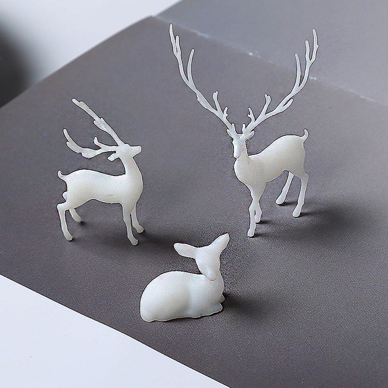 Moshanghua 3D Forest Micro Landscape Accessories Crystal Glue Diy Filler Ornaments Elk Fairy Deer Model - Image 3