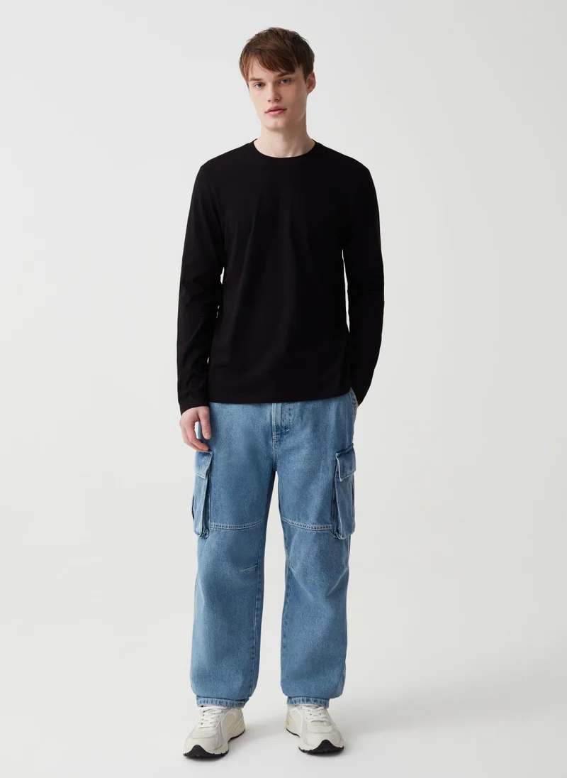 Ovs Long-sleeved crew neck T-shirt