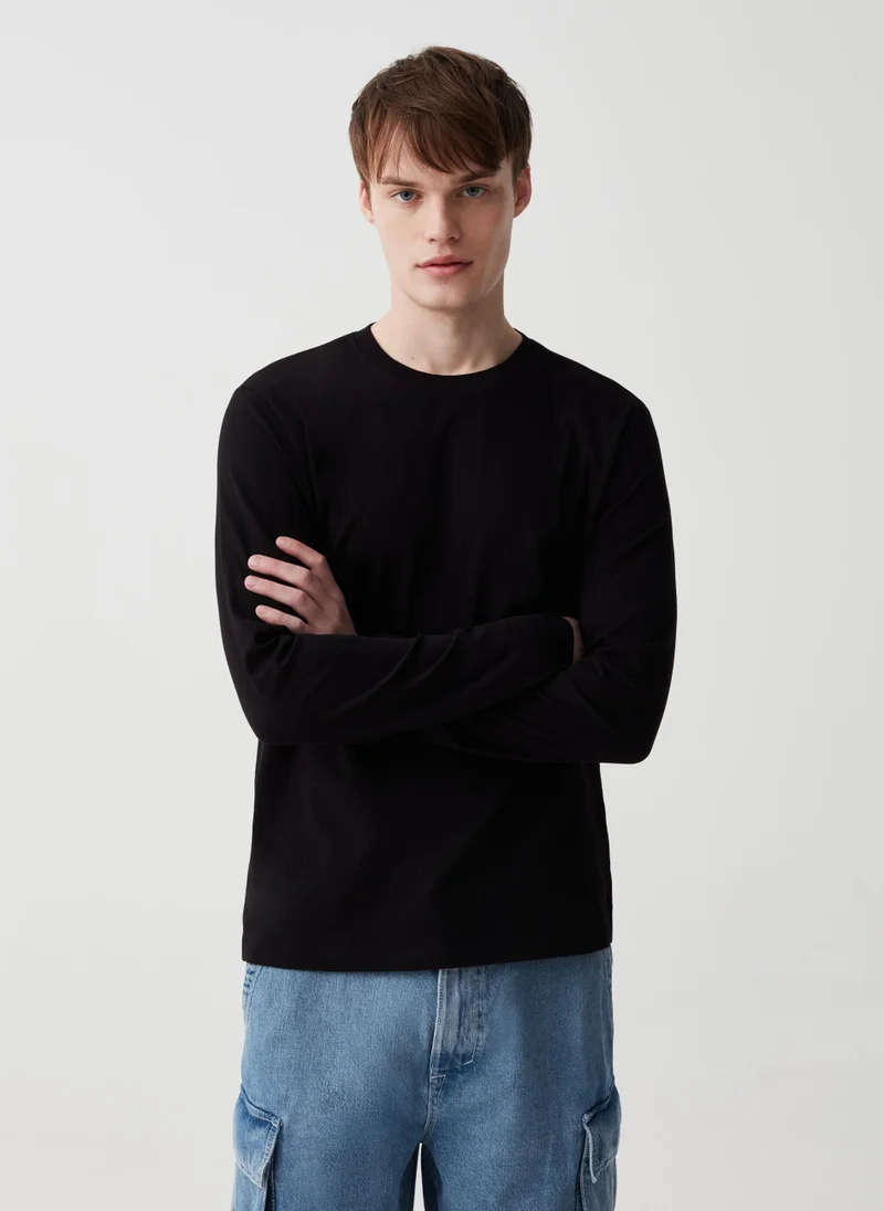 Ovs Long-sleeved crew neck T-shirt