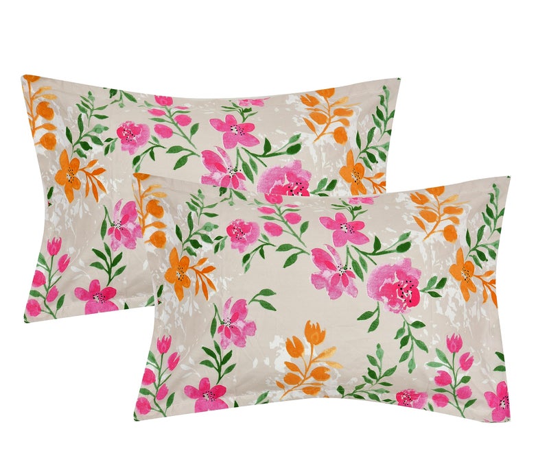 RRC Super Soft Brushed Microfiber Cotton Pillow Covers,Set of 4 Pieces Pillow Covers,17X27(Inches) 43X68(CM) Printed Pillow Covers,Flange on Edges Pillow Covers - Image 4