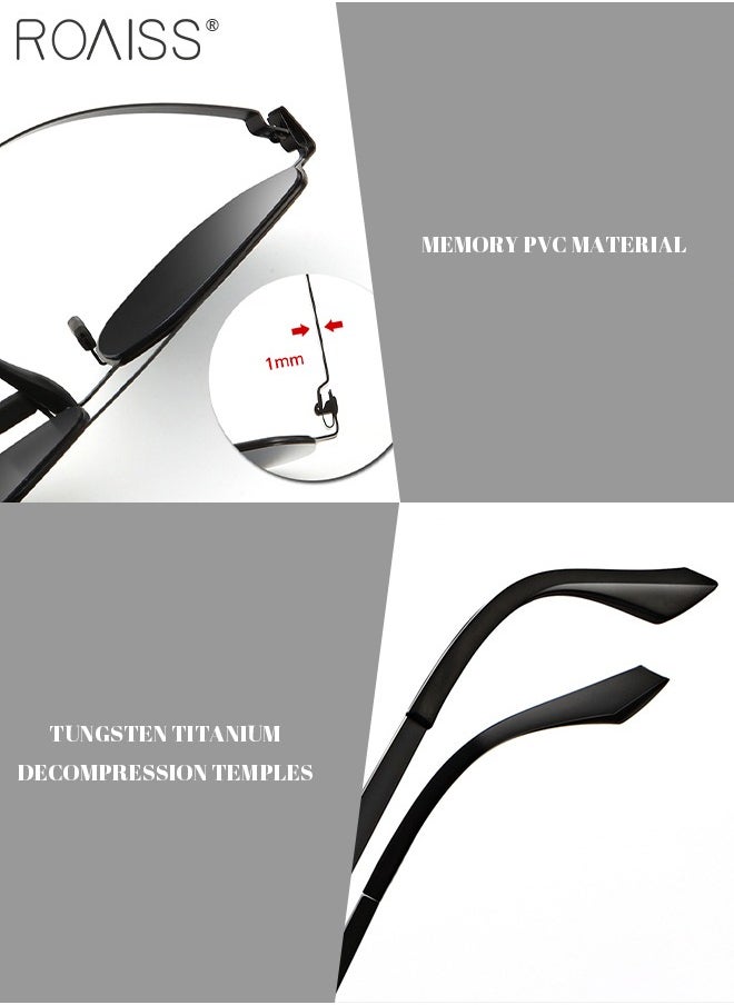 roaiss - Men's Aviator Sunglasses, UV400 Protection Sun Glasses with Ultralight Metal Frame, Fashion Anti-Glare Sun Shades for Men Driving, Fishing, Traveling, Black - Image 1