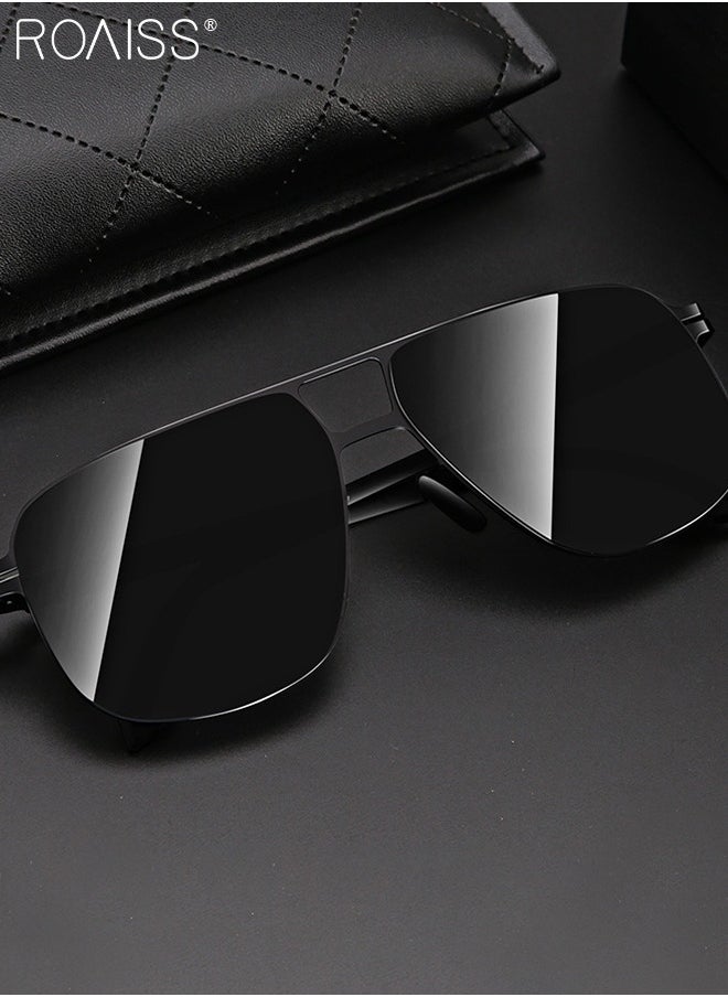 roaiss - Men's Aviator Sunglasses, UV400 Protection Sun Glasses with Ultralight Metal Frame, Fashion Anti-Glare Sun Shades for Men Driving, Fishing, Traveling, Black - Image 1