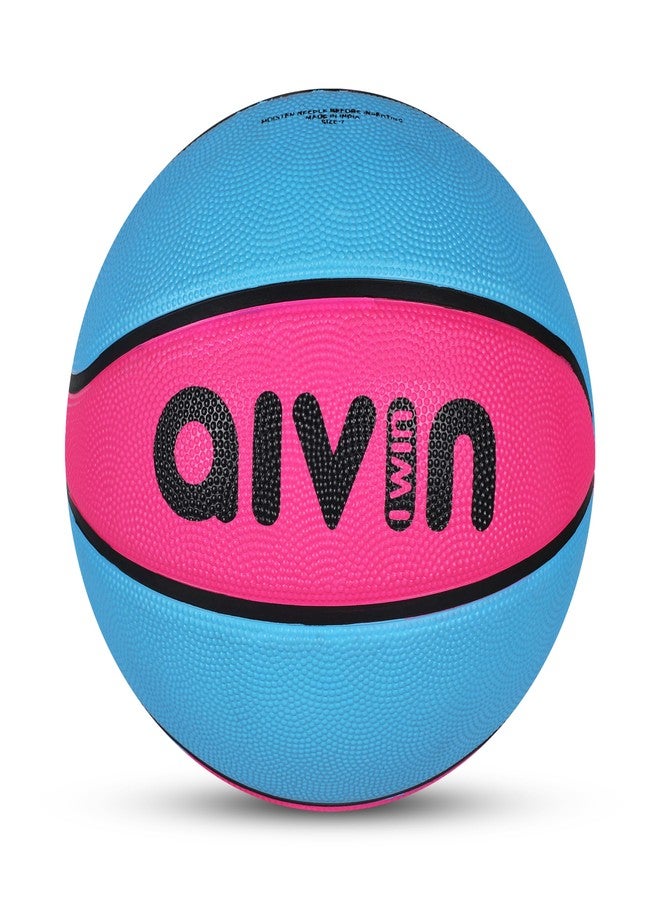 AIVIN كرة سلة طائرة من Aivin، مقاس 7، وردي/أزرق - Image 4