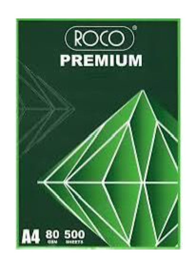 Roco Premium A4 Copy Paper 80gsm – 500 Sheets High Quality Printing, Copying, and Writing Performance - Image 1