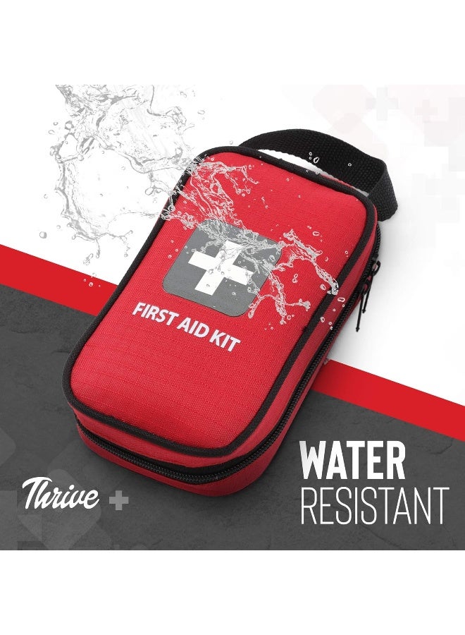 Thrive Travel Essentials Small First Aid Kit - 100 FSA HSA Approved Products Includes Multi-Sized Bandage, Wipes, Safety Pins, and More (Shell) - Image 3