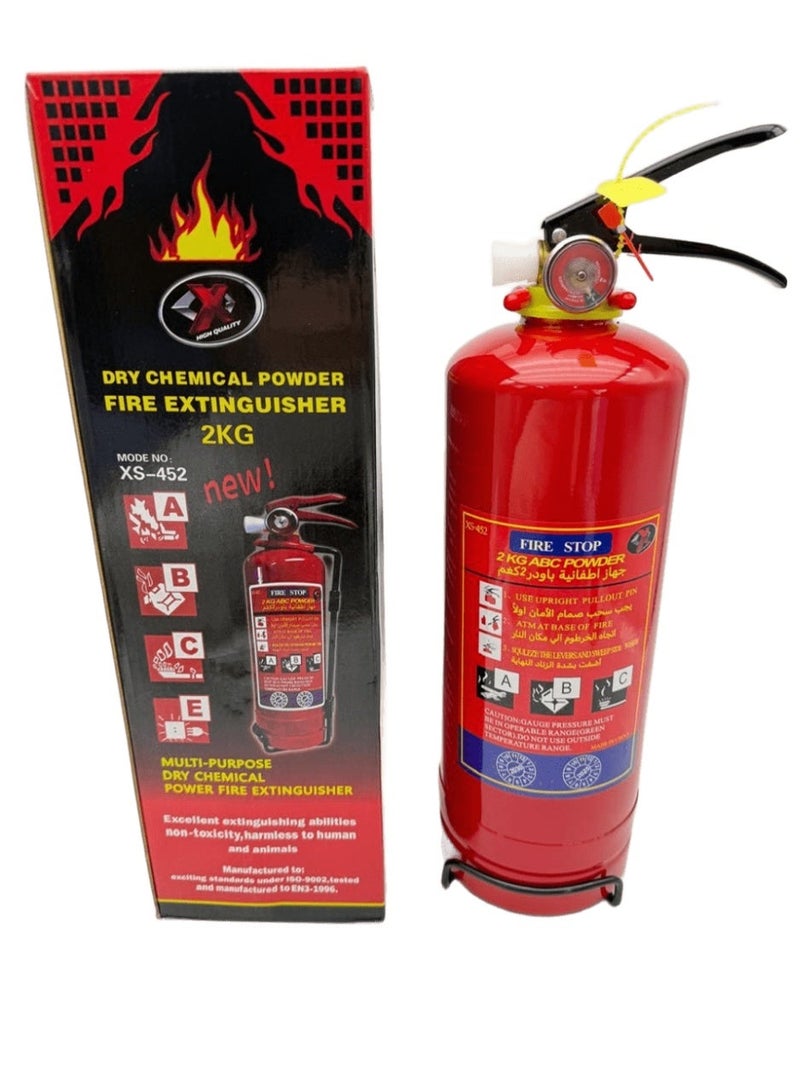 FIRE STOP 2Kg 1 Pcs Fire Extinguisher Dry Chemical Powder Extremely Safe and Long Service to handle and operate - Image 1
