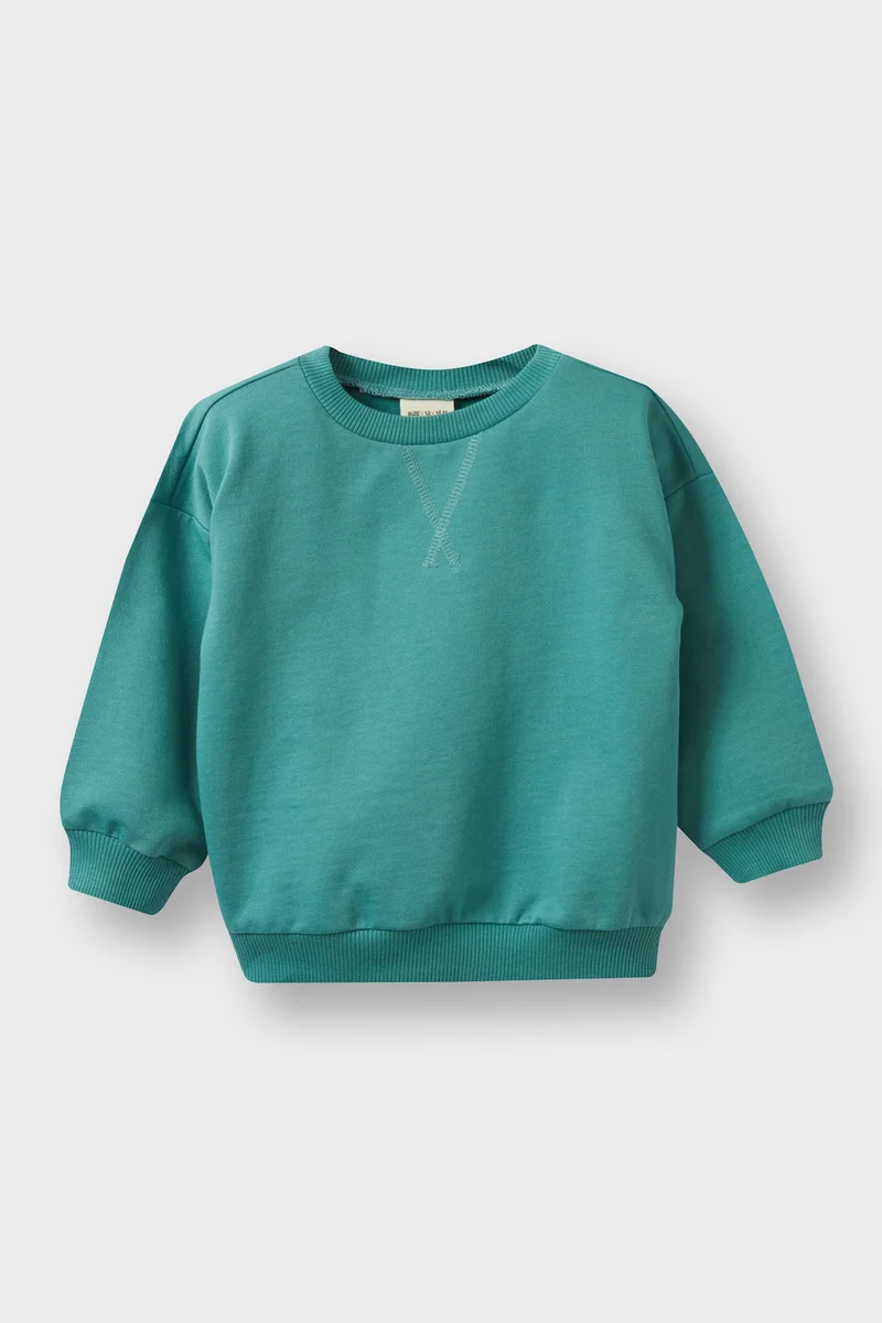 ديفاكتو Baby Boy Regular Fit Crew Neck Sweatshirt