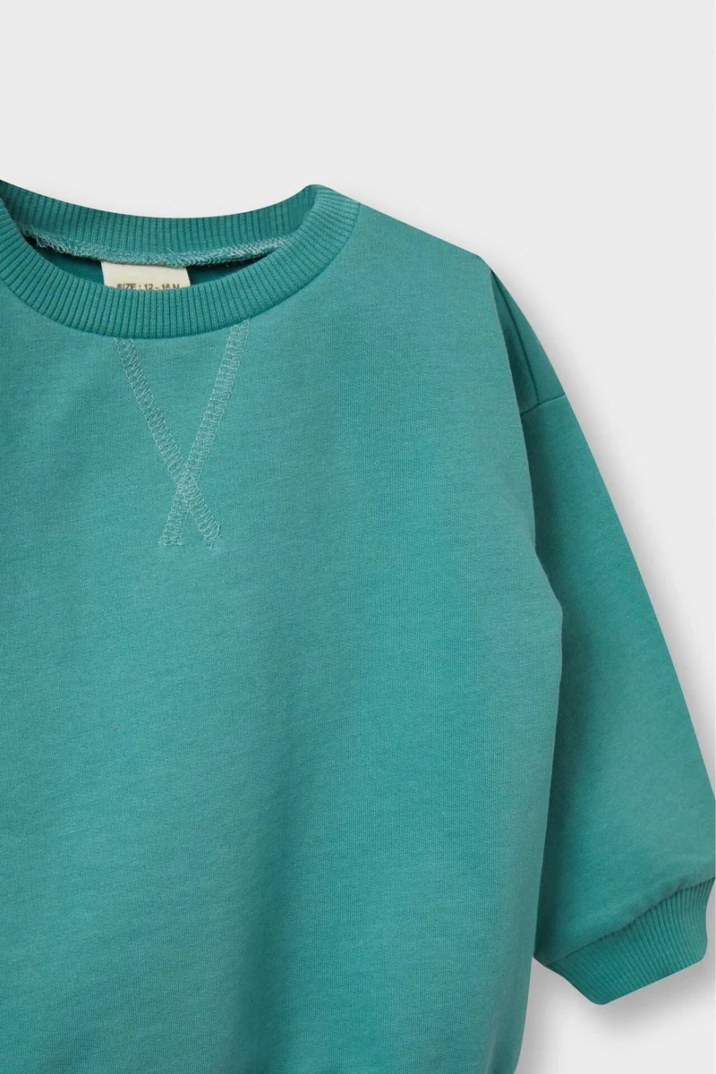 ديفاكتو Baby Boy Regular Fit Crew Neck Sweatshirt