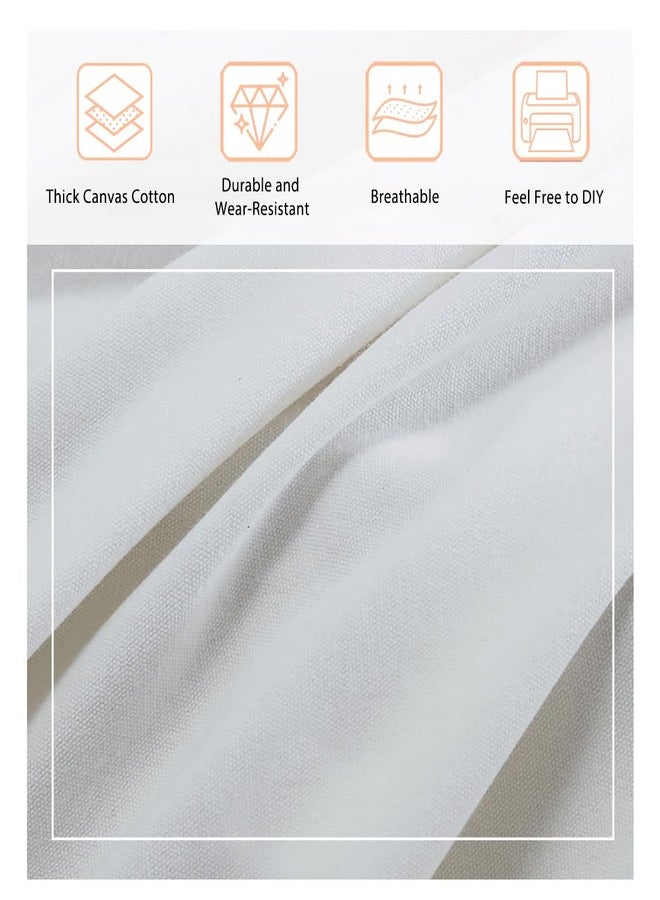 Faylapa 4 Pcs Cotton Canvas Pillow Covers,18 x 18 inch DIY Solid Color Valentines Throw Pillow Cases Pillowcovers for Santa Living Room Decoration Car Office Sofa (Case ONLY) - Image 4