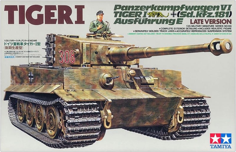 Tamiya 1:35 WWII German Tiger I E Armored Tank Model Kit - Image 5
