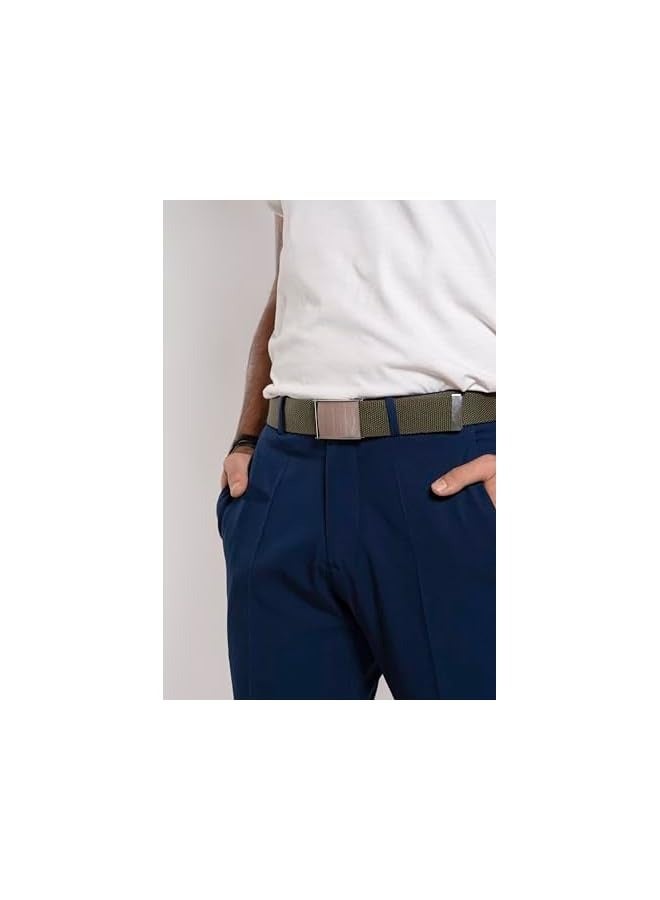 بروماس للرجال والنساء حزام قماش قابل للتعديل حزام القطن وإبزيم معدني - Image 4