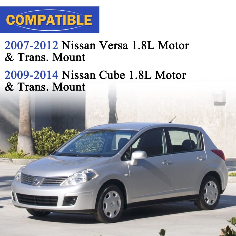 Generic X4XZ Engine Mount Engine Motor & Transmission Mount for 2007-2012 Nissan Versa 2009-2014 Nissan Cube 1.8L A4312 A4318 A4320 A4323 Set of 4  - Image 2