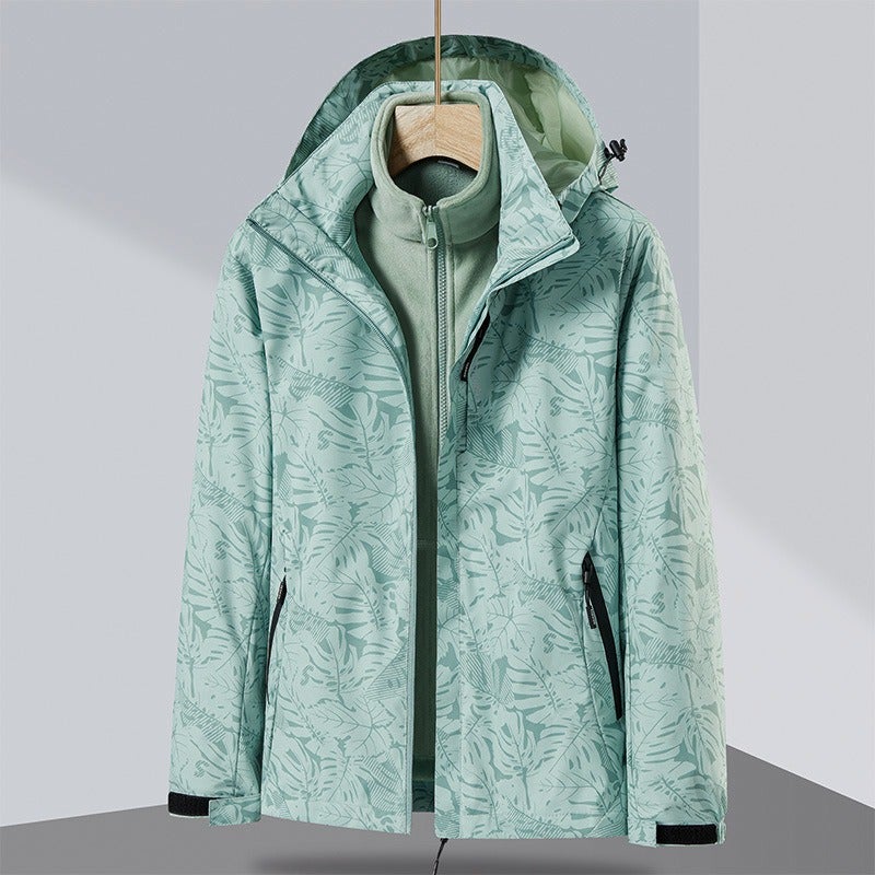 WU Men's Outdoor Hiking Jacket Waterproof Windbreaker Hooded Lightweight Trekking Coat with Logo Customization - Image 1