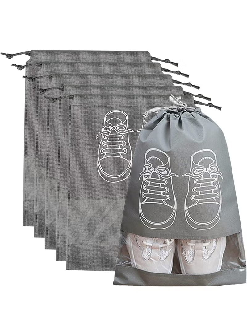 5Pcs Large Travel Storage Shoe Bag Waterproof Non-Woven with Rope for Men and Women - Image 1