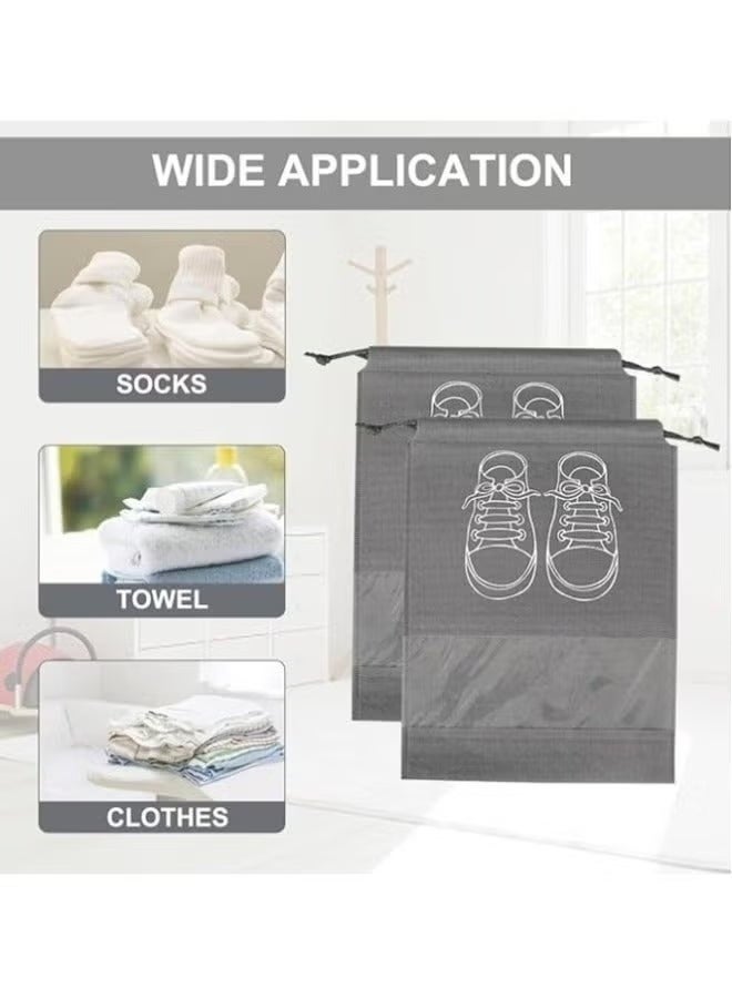 5Pcs Large Travel Storage Shoe Bag Waterproof Non-Woven with Rope for Men and Women - Image 5