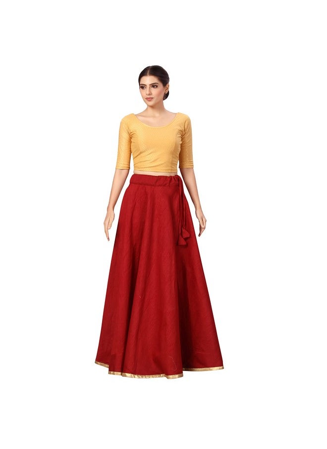 Studio Shringaar Women's Maxi Skirt (S717_Red, Maroon_Free Size) - pzsku/Z953BB467F8FBD5A640F0Z/45/_/1740118297/ee3b1f64-8a6c-4cc5-a51b-2f1b12b39b0f