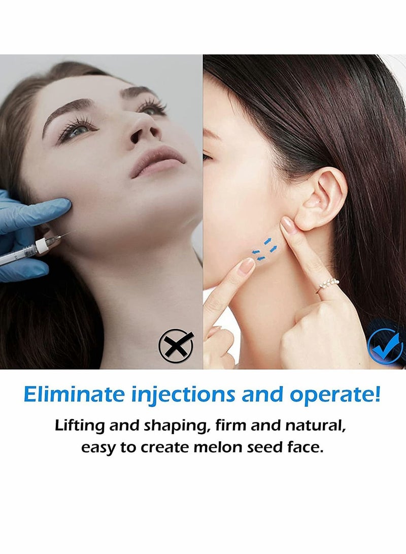 Excefore شريط شد الوجه، شريط شد الوجه الفوري رفيع للغاية وغير مرئي مقاوم للماء ومرونة عالية، أداة مكياج لإخفاء تجاعيد الوجه ورفع الجلد المترهل، 40 قطعة - Image 3