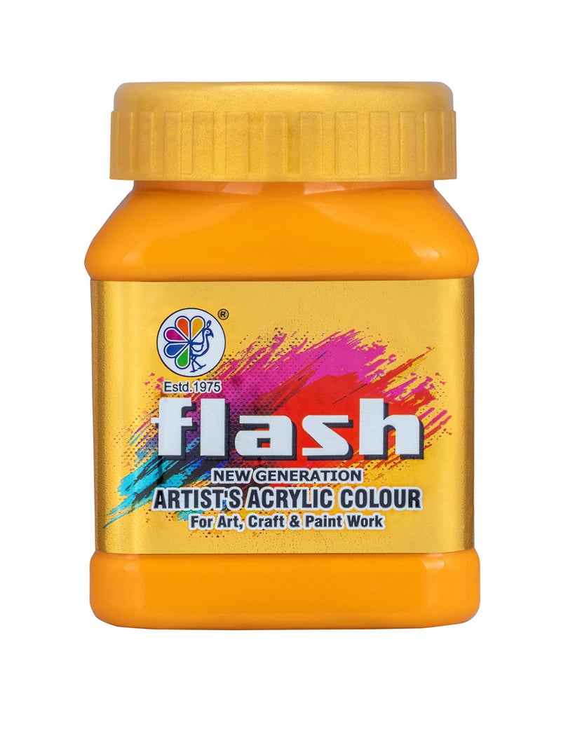 Flash Acrylic Colour (Yellow Cream, 200 ml) - Image 5