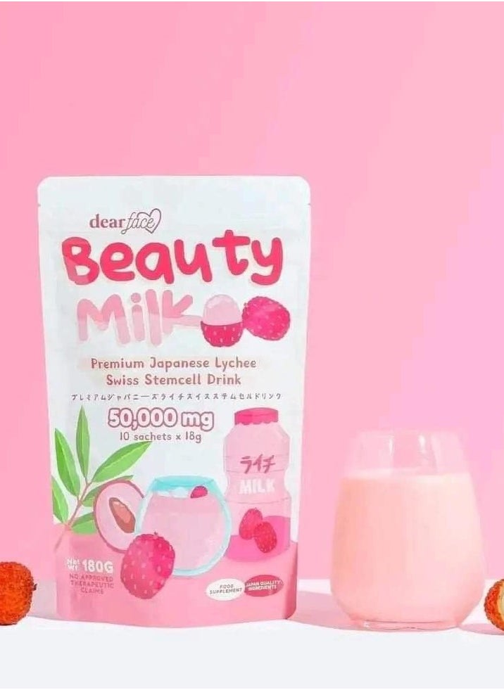 dear face Beauty Milk Premium Japanese Lychee Swiss Stemcell Drink  - Image 1