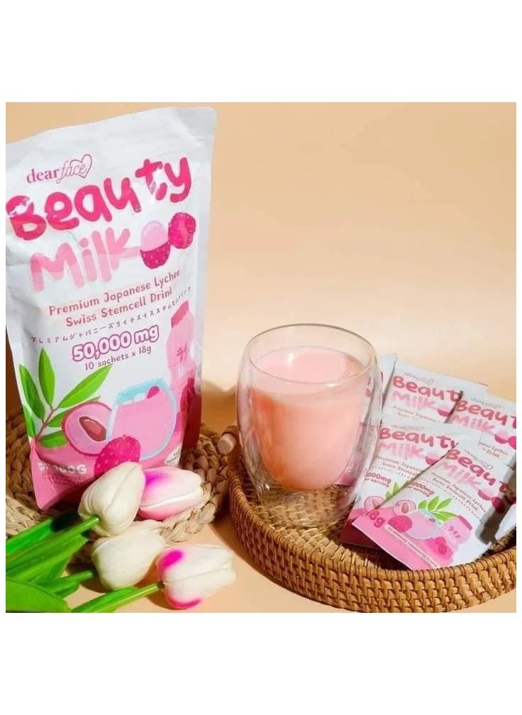 dear face Beauty Milk Premium Japanese Lychee Swiss Stemcell Drink  - Image 2
