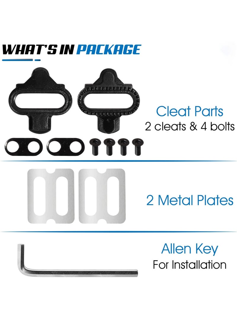 Mountain Bike Pedal Cleats, SHIMANO SPD Compatible, Pair of Black Bicycle Cleats with Metal Plates, Foot Cleats Cleats for Indoor Cycling and Outdoor Road Cycling Shoes - pzsku/Z953BDA57C443ECE7DD06Z/45/_/1696285067/2cfb9cfb-b6f8-40ac-82c8-6e9f8b0e1aaa