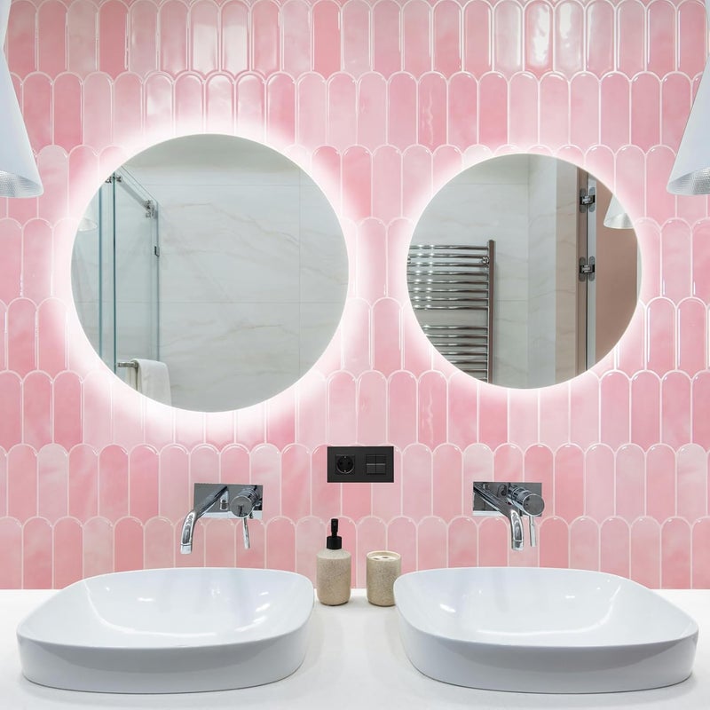 Art3d 12 x 12 Inch Heavy-Duty Peel and Stick Backsplash, Self-adhesive Wall Tiles for Kitchen Bathroom Decor, 10-Pack Pink - Image 3