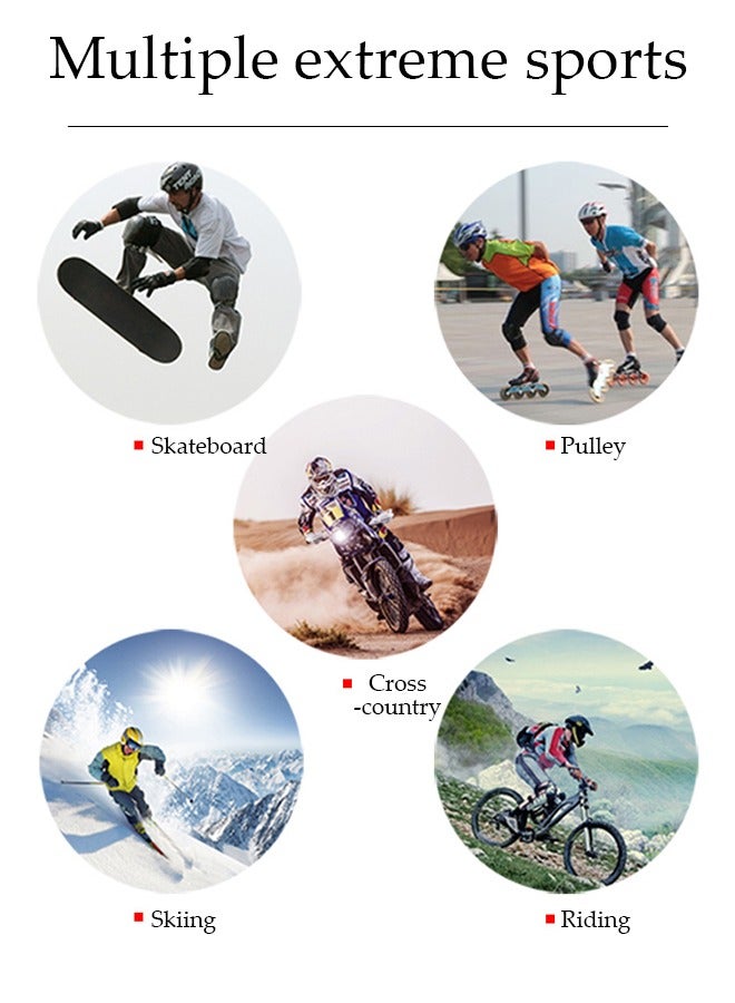 DUNISO 4 Pcs Adjustable Motobike Elbow Knee Pad Set,Anti Wrestling Cycling Knee Brace and Elbow Guards,Anti-scratch Outdoor Sport Gear,for Motocross Mountain Bike Horse Racing,Black - Image 5