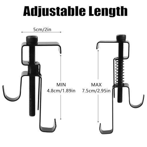 Funnytek Stainless Steel Brick Hanger No Drill Outdoor Adjustable Brick Hooks Clamps Black Heavy Duty Brick Wall Clips for Hanging Pictures Lights Plants 8 Pcs - Image 3